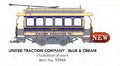 Bachmann Train 93944 G Streetcar United Traction #1833/blu&cream