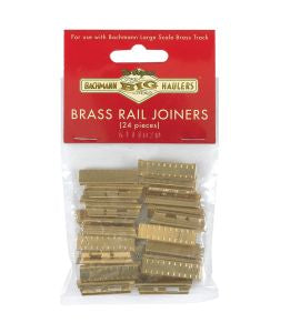 Bachmann Train 94657 G Brass Rail Joiners/24pc