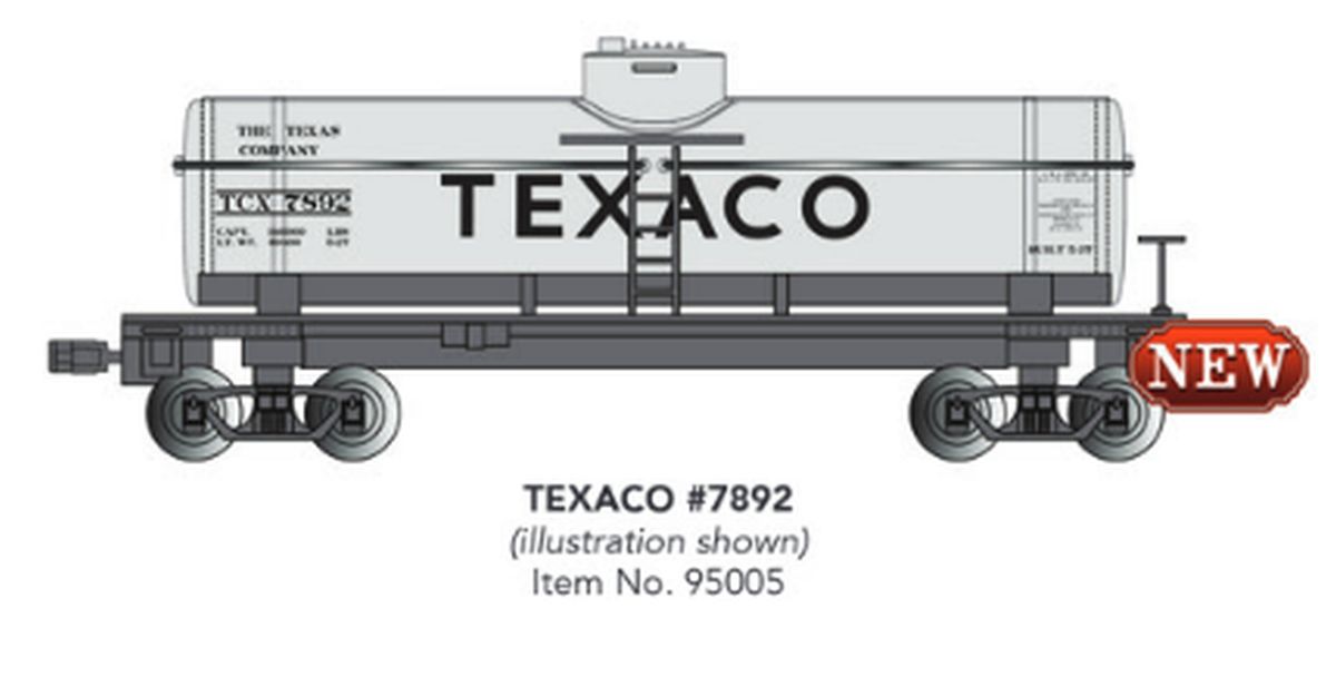 Bachmann Train 95005 G Single-Dome Tank Car Texaco #7892