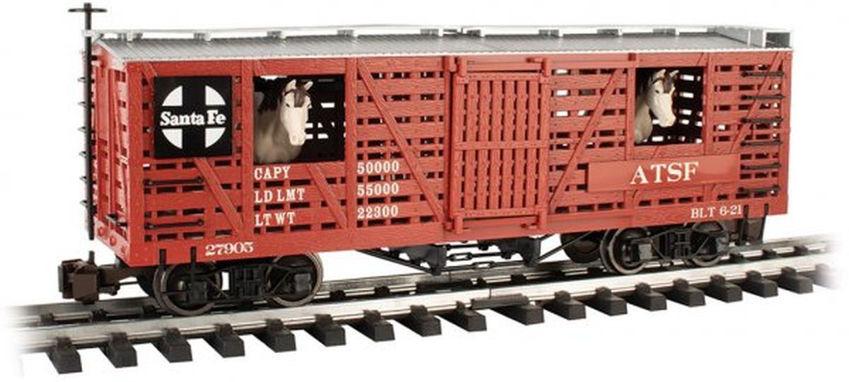 Bachmann Train 98707 G Animated Stock Car w/Horses SF