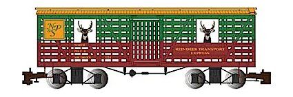 Bachmann Train 98709 G Animated Stock Car w/Reindeer Christmas