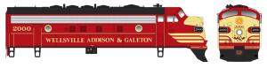 Bowser Train 24076 HO F7A Diesel Wellsville Addison & Galeton #2000