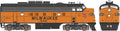 Bowser Train 24604 HO F-9A Milw Rd #125A w/spark arstr & fan hood covers