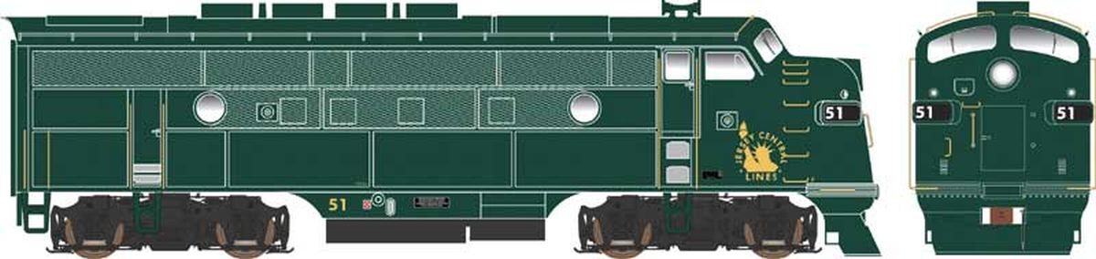 Bowser Train 24627 HO F-3A CNJ Ph2 #51