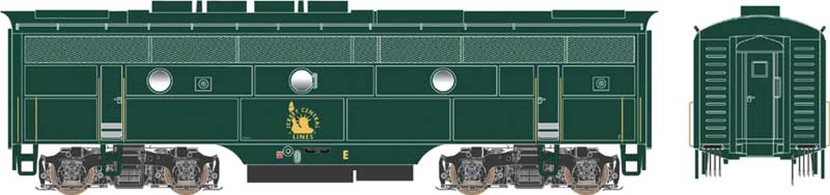 Bowser Train 24629 HO F-3B CNJ Ph2 # E Sea Grn