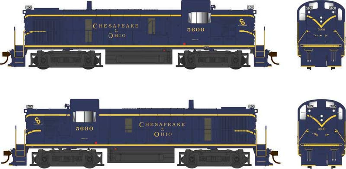 Bowser Train 25196 HO RS-3 Diesel w/Sound C&O as delivered #5601