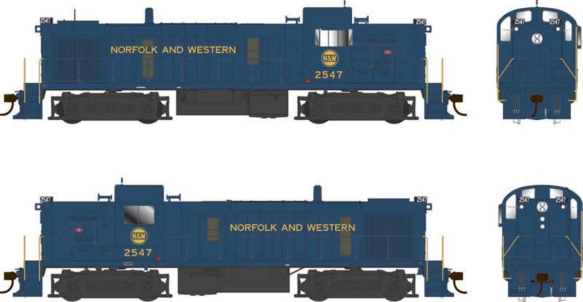 Bowser Train 25219 HO RS-3 Diesel N&W ex-NKP #2547