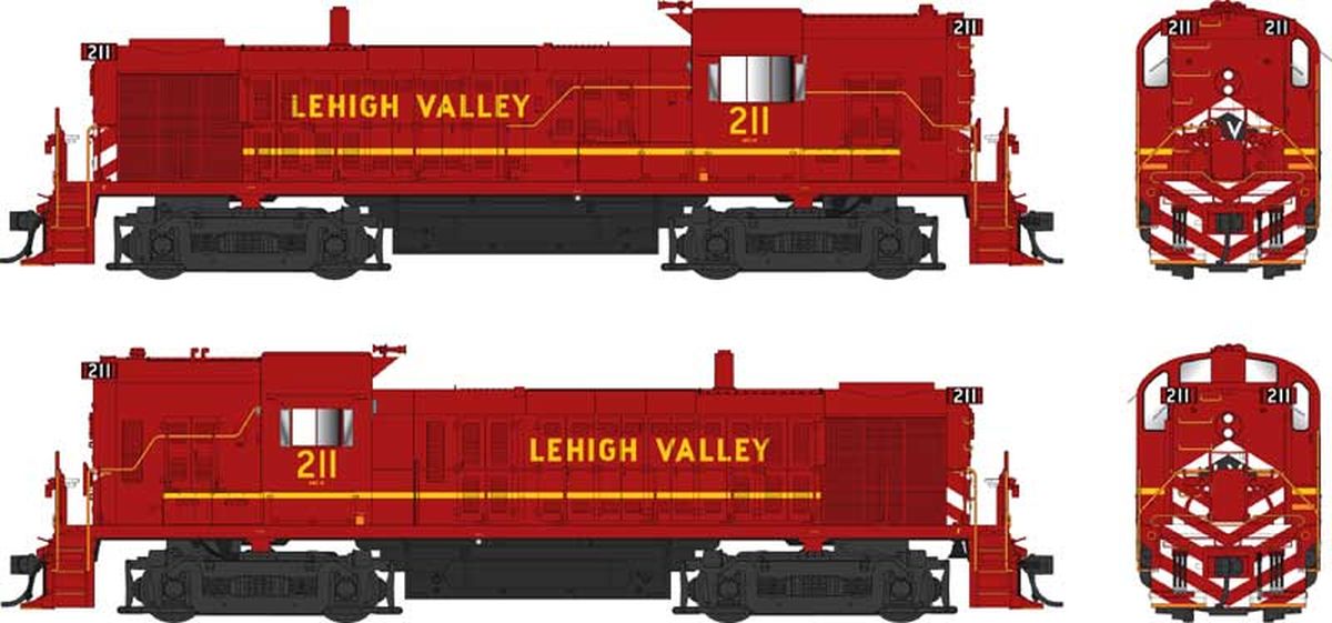 Bowser Train 25248 HO RS-3 Hammerhead Diesel LV #211/Late Red w/Sound