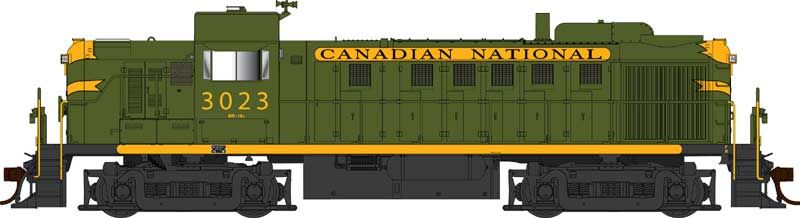 Bowser Train 25260 HO RS-3 Diesel w/Sound CN Green Road #3038