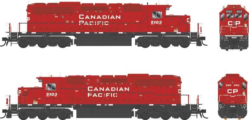 Bowser Train 25304 HO SD40-3 Diesel w/Sound CP #5103 (Two Operating Beacons on