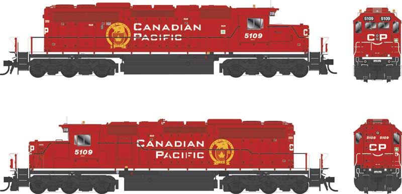 Bowser Train 25305 HO SD40-3 Diesel CP #5109 (Two Operating Beacons on the Roof