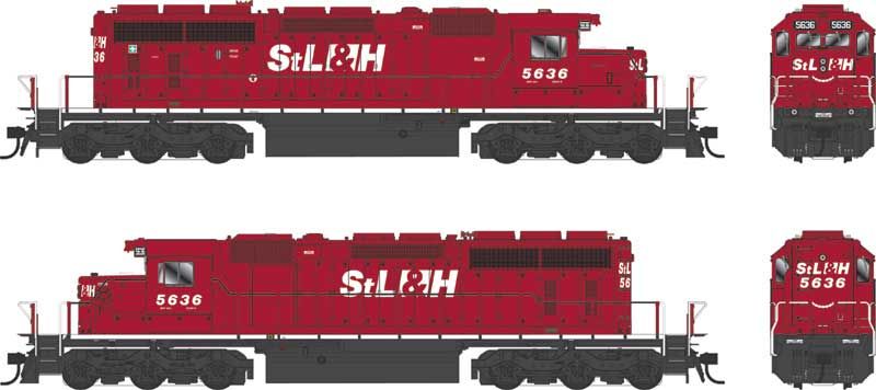 Bowser Train 25343 HO SD40-2 Diesel w/Sound STL & HR #5636