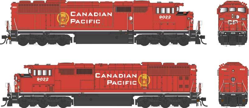 Bowser Train 25349 HO SD40-2f Diesel CP Beaver logo #9022