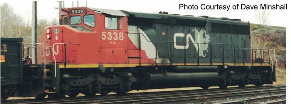 Bowser Train 25387 HO SD40-2W Diesel CN #5338/CNNA Map Scheme