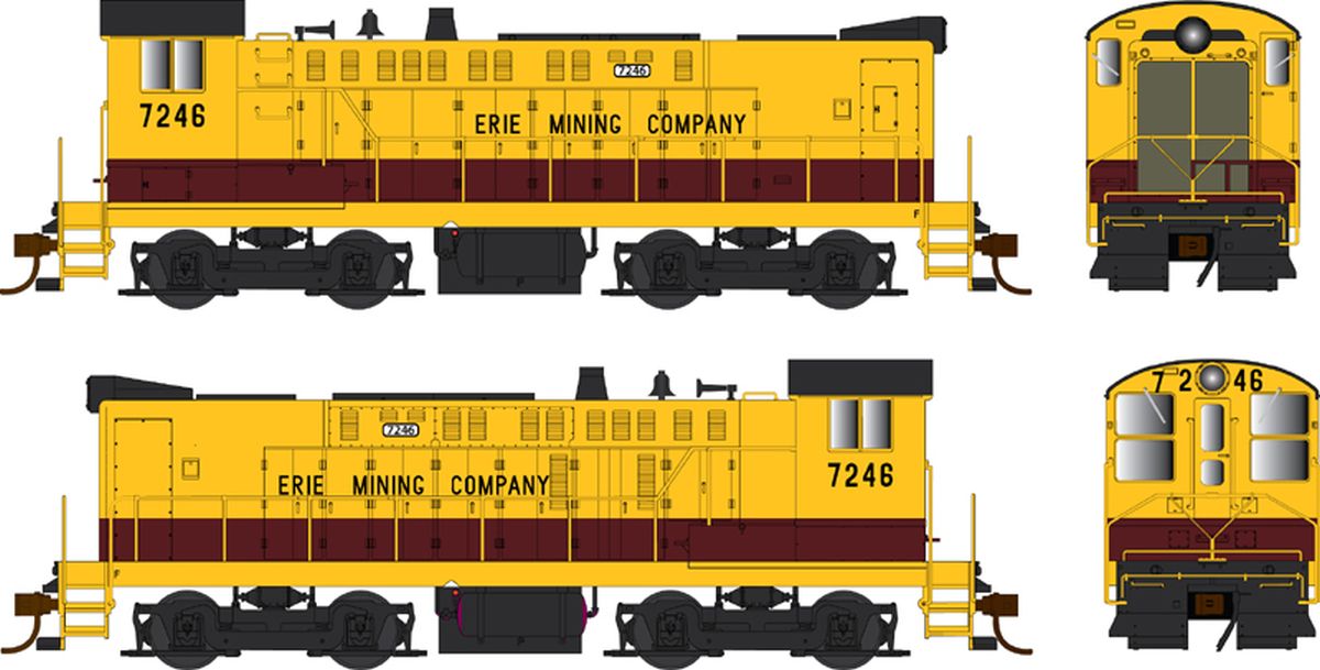 Bowser Train 25476 HO S-12 Diesel Erie Mining #7247