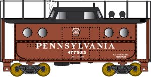 Bowser Train 37799 N N5c Caboose PRR #477923/antenna