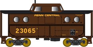 Bowser Train 37811 N N5c Caboose PC #23065/brn