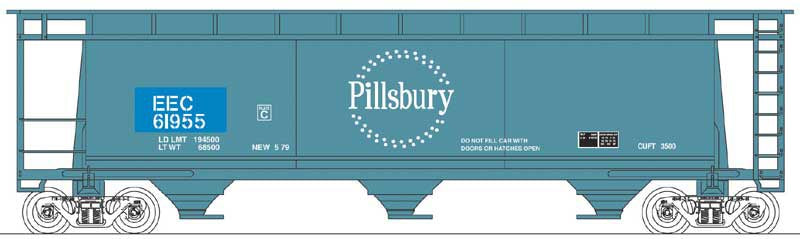 Bowser Train 37841 N Cylindrical Hopper Pillsbury #61955
