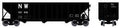 Bowser Train 41020 HO 100t Heavy 3-Bay Hopper N&W #120000