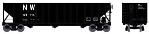 Bowser Train 41020 HO 100t Heavy 3-Bay Hopper N&W #120000