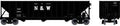 Bowser Train 41023 HO 100t H11a 3-Bay Hopper N&W #92464