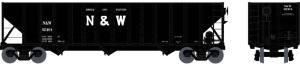 Bowser Train 41023 HO 100t H11a 3-Bay Hopper N&W #92464