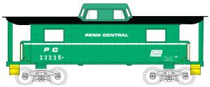 Bowser Train 41083 HO N8 Caboose PC #23225/White Stripe