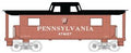 Bowser Train 41108 HO N8 Caboose PRR #478127/Shadow Keystone Red/Blk Cupola