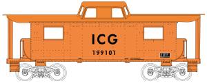 Bowser Train 41117 HO N8 Caboose ICG #199101/Thin Lettering