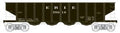 Bowser Train 41200 HO H21 4-Bay Hopper Erie #55016/Clamshell Doors
