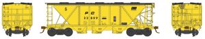 Bowser Train 41454 HO H30 Cvd Hopper PC MOW Yellow w/Black Roof #33806