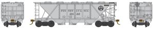 Bowser Train 41457 HO H30 Cvd Hopper PRR Circle Keystone Gray #254367