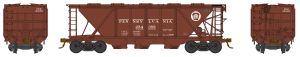 Bowser Train 41460 HO H30 Cvd Hopper PRR Circle Keystone Red #254355