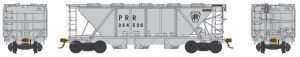 Bowser Train 41466 HO H30 Cvd Hopper PRR Keystone Gray #254528