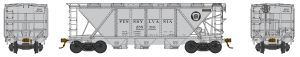 Bowser Train 41475 HO H30 Cvd Hopper PRR Circle Keystone Gray w/Raised Roof Wal