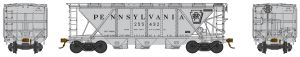 Bowser Train 41487 HO H30 Cvd Hopper PRR Shadow Keystone Gray w/Raised Roof Wal