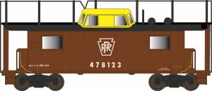 Bowser Train 41604 HO N8 Caboose PRR PK w/Antenna #478123