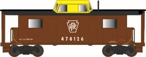 Bowser Train 41606 HO N8 Caboose PRR PK Yellow Cupola #478126