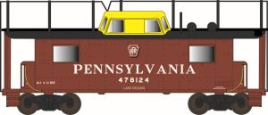 Bowser Train 41608 HO N8 Caboose PRR SK Lake w/Antenna #478124