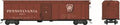 Bowser Train 41658 HO X32 Boxcar 2 Door PRR Shadow Keystone #48511