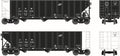 Bowser Train 41698 HO 100t 3-Bay Hopper CNW #135205