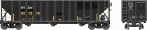 Bowser Train 41721 HO 100t 3-Bay Hopper NYS&W #801556