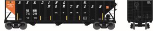 Bowser Train 41737 HO 100t 3-Bay Hopper RBMN #7429/Red End