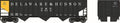 Bowser Train 41822 HO 70t 3-Bay 14-Panel Hopper D&H #9010