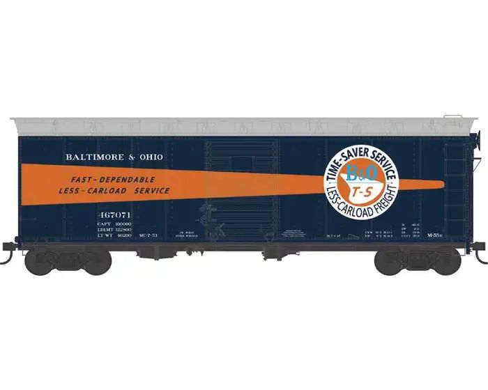 Bowser Train 43146 HO 40 Boxcar B&O Timesaver #467071