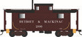 Bowser Train 43353 HO N-5 Caboose Detroit & Mackinac #206/maroon Blt 10-27 Rp
