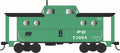 Bowser Train 43381 HO N-5C Caboose PC #23002/grn Rpkd 4-68