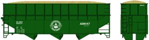 Bowser Train 60230 HO 70t Offset Wood Chip Hopper AD&N #121