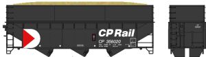 Bowser Train 60236 HO 70t Offset Wood Chip Hopper CP Rail #356003