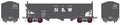 Broadway Limited Train 1725 HO H2a 3-Bay Hopper 6pk J N&W w/24  Letters